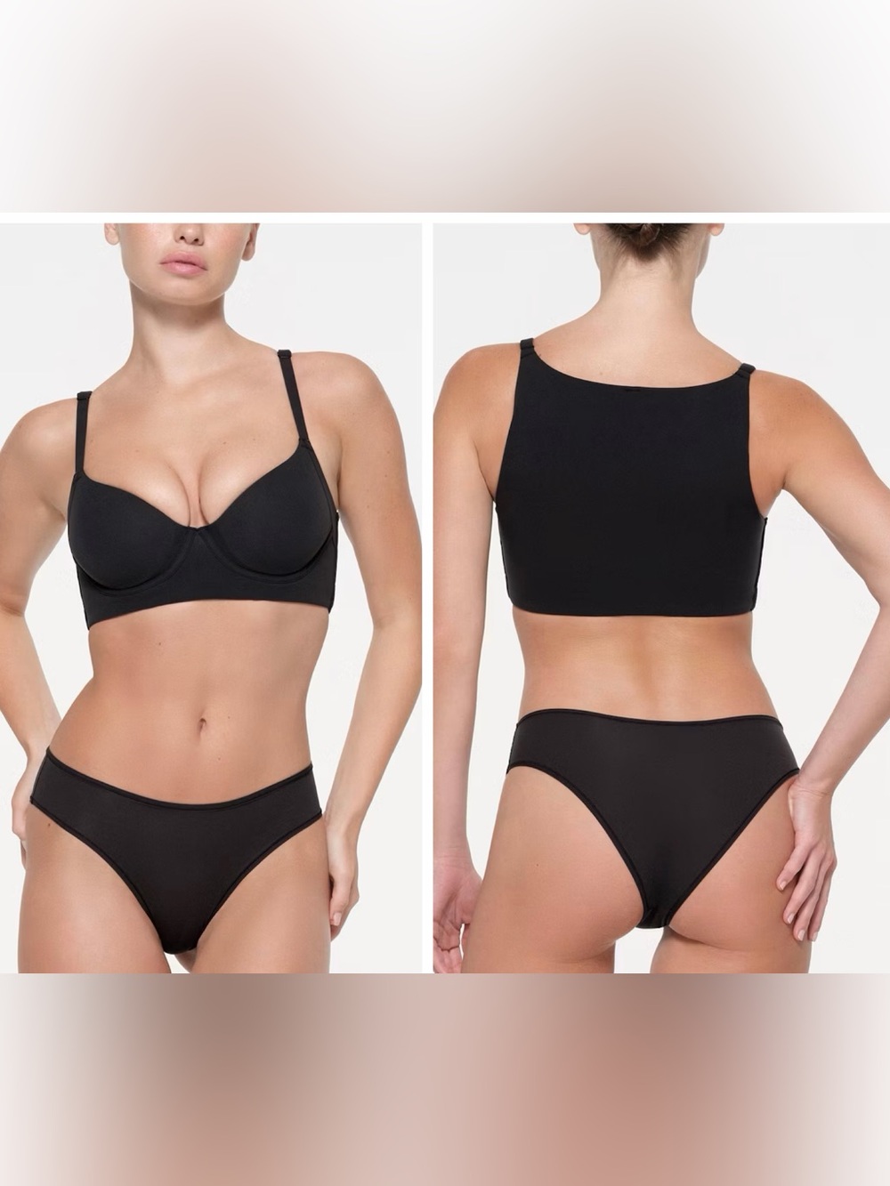 NWT Skims fits everybody back smoother bra size 38d in onyx - Picture 1 of 8